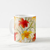 Wildblume Tulpe Blume Muster in Wasserfarbe Kaffeetasse (Vorderseite Links)