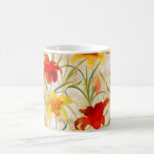 Wildblume Tulpe Blume Muster in Wasserfarbe Kaffeetasse (Mittel)