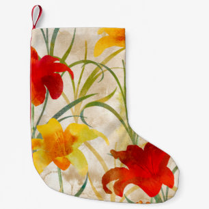 Wildblume Tulpe Blume Muster in Wasserfarbe Kleiner Weihnachtsstrumpf