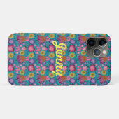 Wildblume Türkis Floral Personalisiert Case-Mate iPhone Hülle (Rückseite (Horizontal))