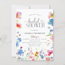 Wildblume Typografie Brautparty