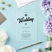 Wildblume Typografie Hochzeit Acryleinladungen (In Situ (Hochzeit))