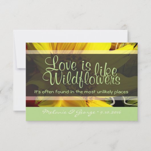 Wildblume UAWG RSVP Karte (Vorderseite)