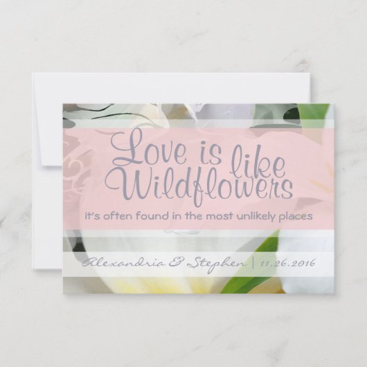 Wildblume UAWG RSVP Karte (Vorderseite)
