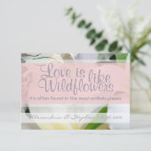 Wildblume UAWG RSVP Karte (Stehend Vorderseite)