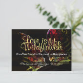 Wildblume UAWG RSVP Karte (Stehend Vorderseite)