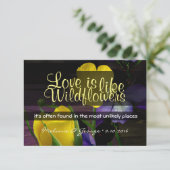 Wildblume UAWG RSVP Karte (Stehend Vorderseite)