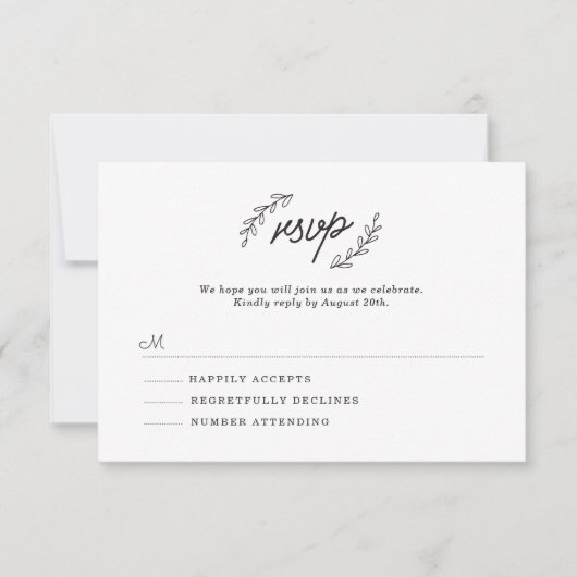 Wildblume UAWG RSVP Karte (Vorderseite)