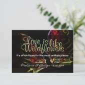 Wildblume UAWG RSVP Karte (Stehend Vorderseite)