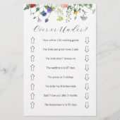 Wildblume über oder unter Brautparty Flyer (Vorne)