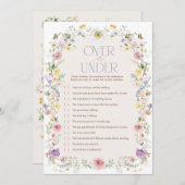 Wildblume über oder unter der Brautparty-Game-Kart Einladung (Vorne/Hinten)