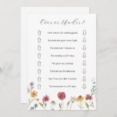 Wildblume über oder unter der Brautparty-Game-Kart Einladung (Vorne/Hinten)