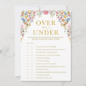 Wildblume über oder unter der Brautparty-Game-Kart Einladung (Vorderseite)