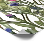 Wildblume Überblenddruckplakat Poster (Ecke)