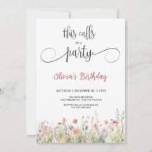 Wildblume Überraschung Geburtstagseinladung