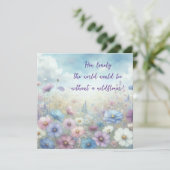 Wildblume und Angebot Karte (Stehend Vorderseite)