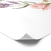 Wildblume und Babyflaschen-Badewanne - Empfang Poster (Ecke)