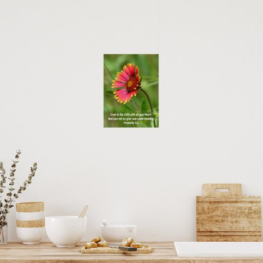 Wildblume und Bibelverse für das Feuerrad Poster (Küche)