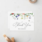 Wildblume und Bike Dankeschön Mitteilungskarte (Vorderseite/Rückseite Beispiel)