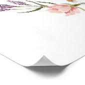 Wildblume und Flaschen Baby Sip & See Willkommen Poster (Ecke)