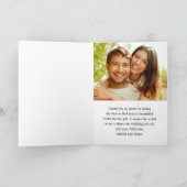 Wildblume und Foto Brautparty Dankeskarte (Innenseite)