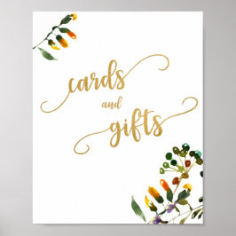 Wildblume- und Geschenkzeichen Poster