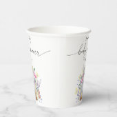 Wildblume und Lamm - Babydusche Pappbecher (Rechts)