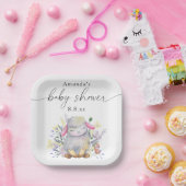 Wildblume und Lamm - Babydusche Pappteller (Party)