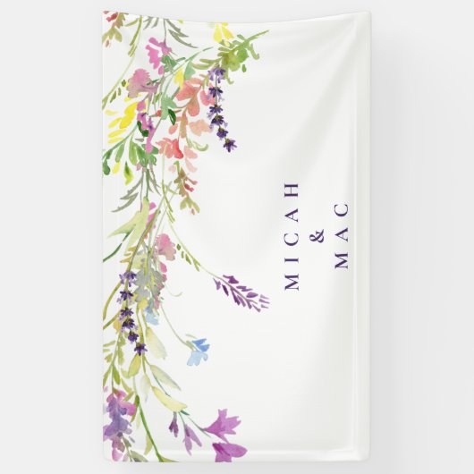 Wildblume und Lavendel Banner (Vertikal)