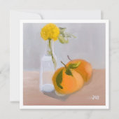 Wildblume und Orangen Karte (Vorderseite)