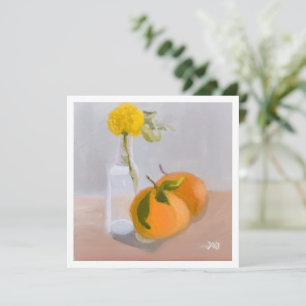 Wildblume und Orangen Karte