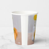 Wildblume und Orangen Pappbecher (Rechts)