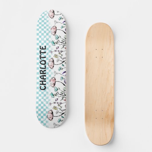 Wildblume und Prüfmuster Skateboard (Vorderseite)