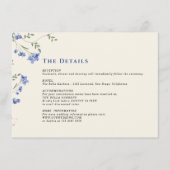 Wildblume und QR-Code für Hochzeiten Begleitkarte (Vorderseite)