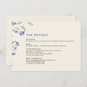 Wildblume und QR-Code für Hochzeiten Begleitkarte (Vorne/Hinten)