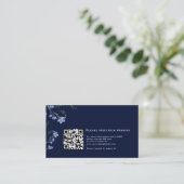 Wildblume und QR-Code für Hochzeiten Begleitkarte (Stehend Vorderseite)