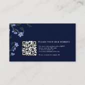 Wildblume und QR-Code für Hochzeiten Begleitkarte (Vorderseite)