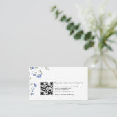 Wildblume und QR-Code für Hochzeiten Begleitkarte (Stehend Vorderseite)