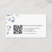 Wildblume und QR-Code für Hochzeiten Begleitkarte (Vorderseite)