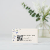 Wildblume und QR-Code für Hochzeiten Begleitkarte (Stehend Vorderseite)