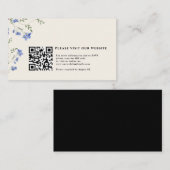 Wildblume und QR-Code für Hochzeiten Begleitkarte (Vorne/Hinten)