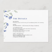 Wildblume und QR-Code für Hochzeiten Begleitkarte (Vorderseite)