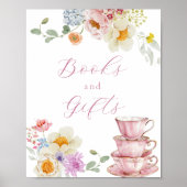 Wildblume und Rosa Teakups Unterschrift Bücher und Poster (Vorne)