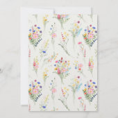 Wildblume und Schmetterling Arch Brautparty Einladung (Rückseite)