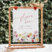 Wildblume und Schmetterling Blume Bar Bouquet Favo Sockelschild