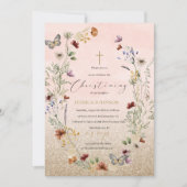 Wildblume und Schmetterling im Wasser Einladung (Vorderseite)