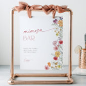 Wildblume und Schmetterling Mimosa Bar Cocktail Dr Sockelschild