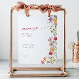 Wildblume und Schmetterling Mimosa Bar Cocktail Dr Sockelschild