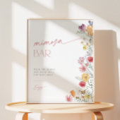 Wildblume und Schmetterling Mimosa Bar Cocktail Dr Sockelschild