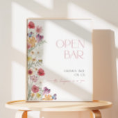 Wildblume und Schmetterling Open Bar Drinks sind a Sockelschild